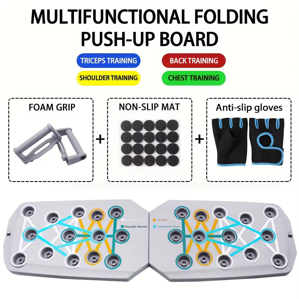 Ultimate Portable Push-Up Board Set - Versatile Fitness Equipment for Chest, Arms, and Back Training