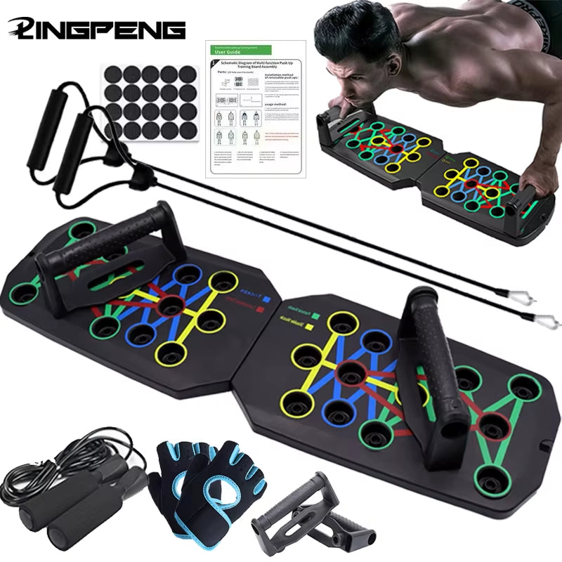 Ultimate Portable Push-Up Board Set - Versatile Fitness Equipment for Chest, Arms, and Back Training
