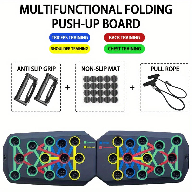 Ultimate Portable Push-Up Board Set - Versatile Fitness Equipment for Chest, Arms, and Back Training